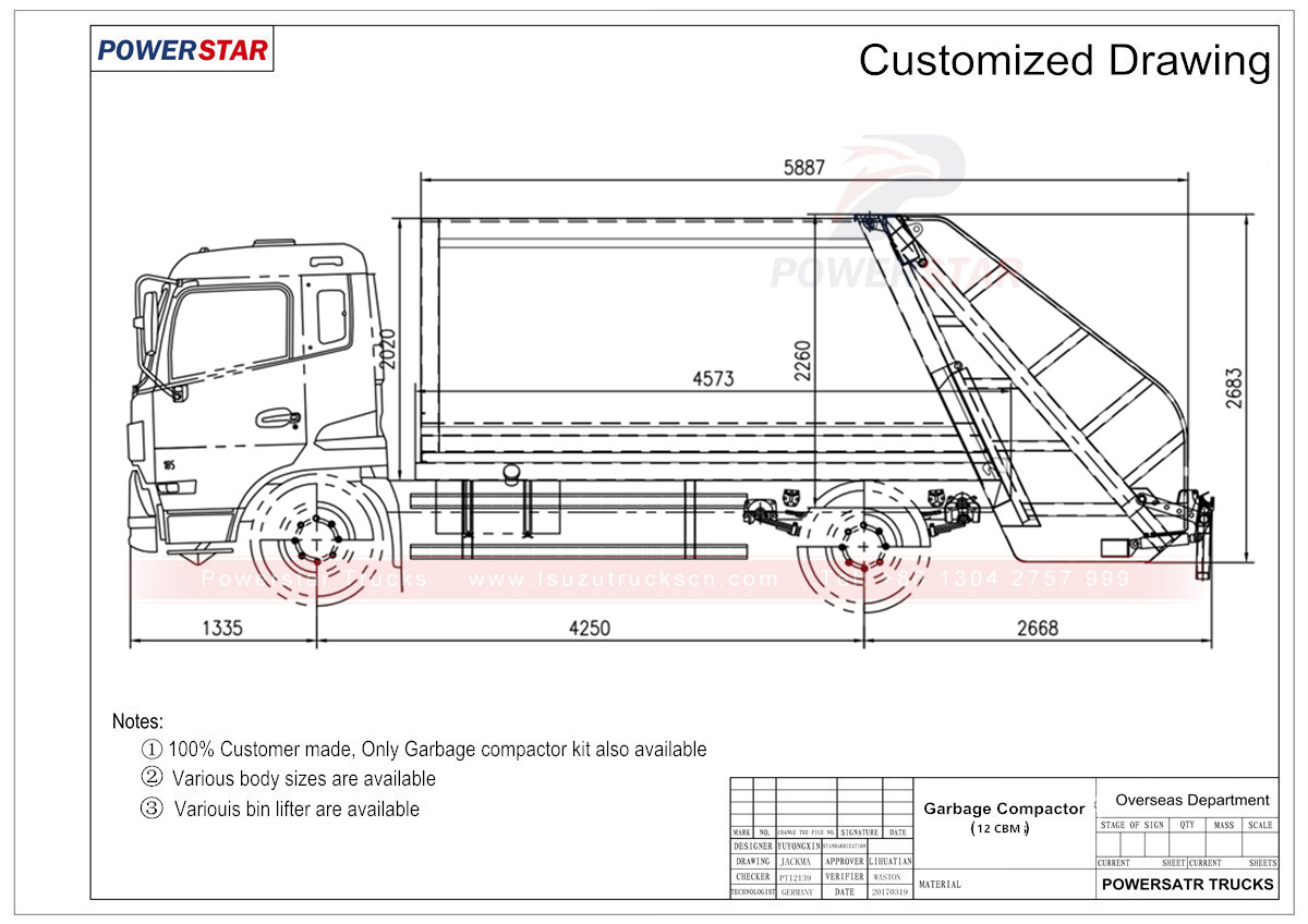 Latest Compactor Garbage Truck Isuzu 12cbm At Price ... garbage truck diagram 
