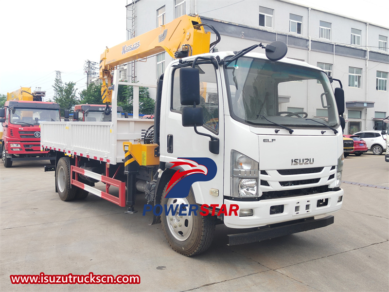 Isuzu elf 4 ton lorry crane truck