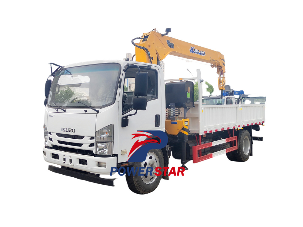 Isuzu ELF 4 ton lorry crane truck