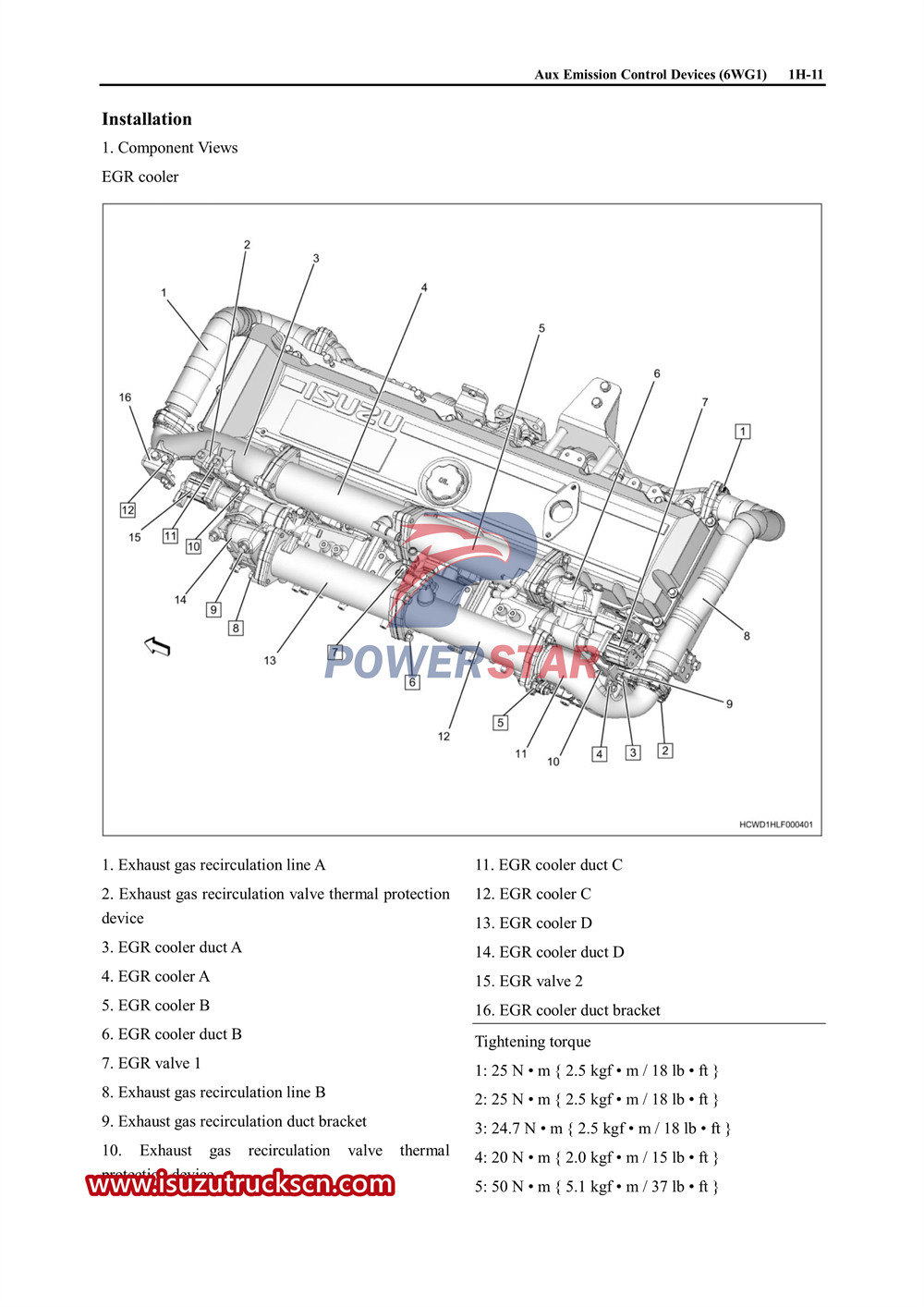 Isuzu 6WG1 engine cooling and ZF transmission service manual