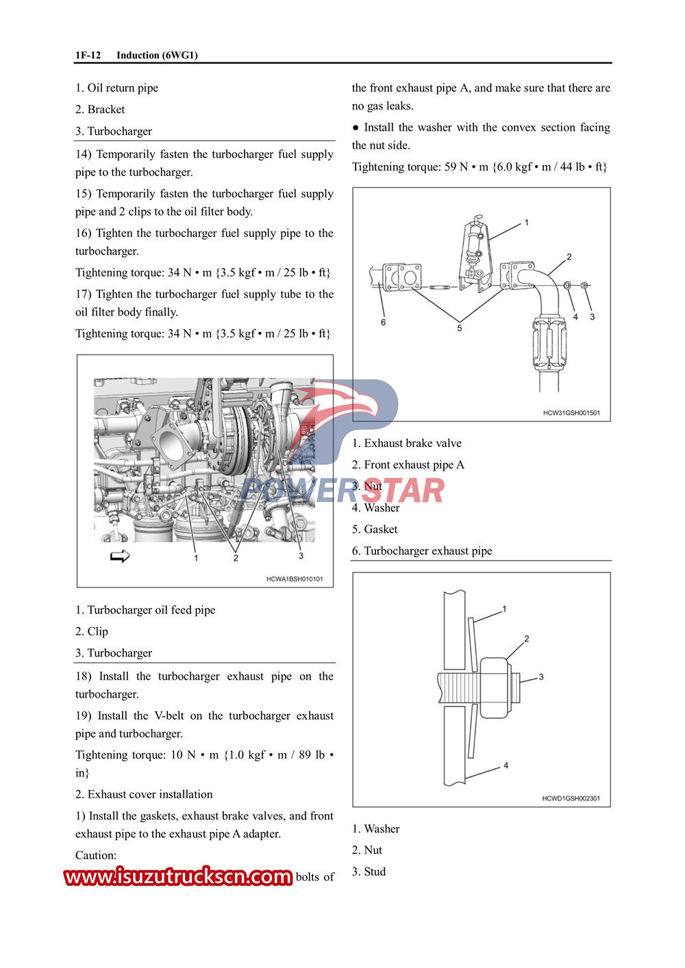 Isuzu 6WG1 engine cooling and ZF transmission service manual