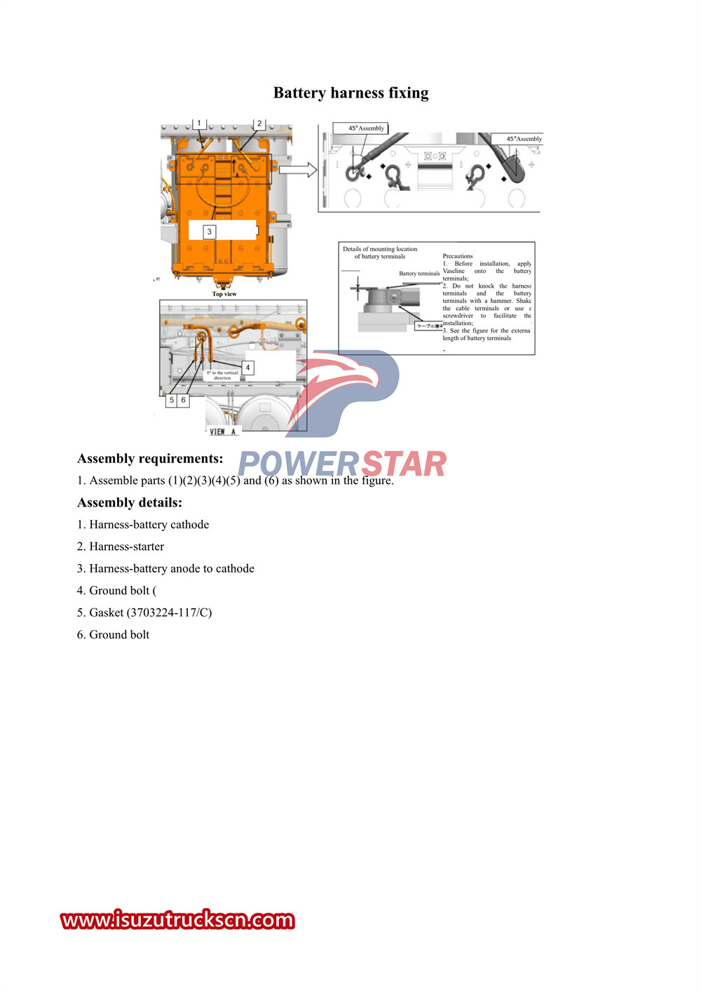 Isuzu VC61 series chassis service manual