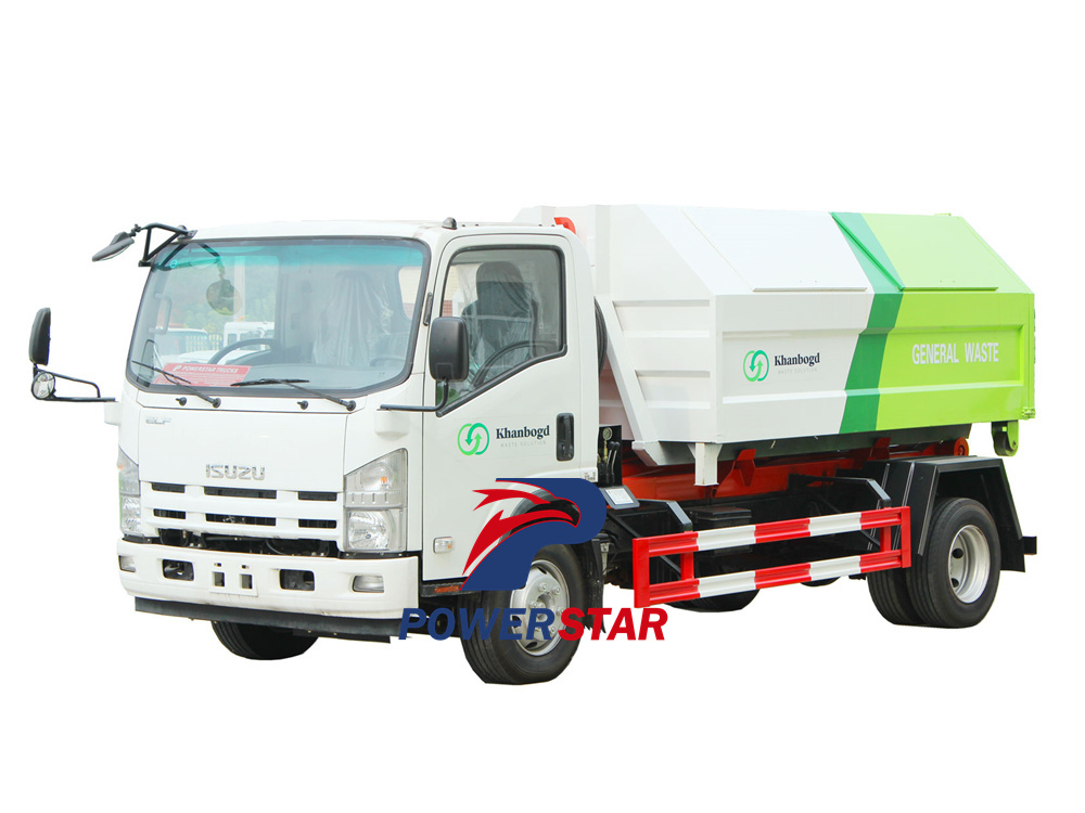 Isuzu NPR 700P 8cbm hook lift garbage truck