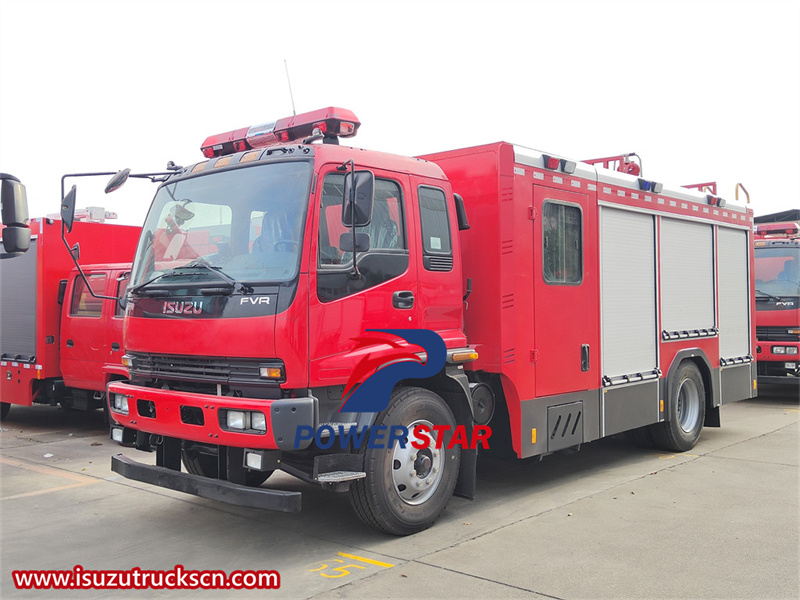 Isuzu FVR foam water fire fighting truck