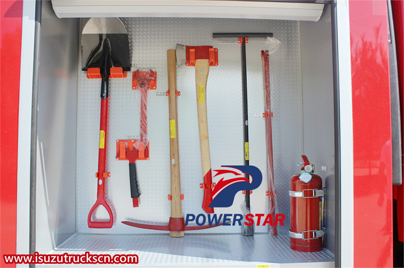 Fire wrench, fire axe, pickaxe, shovel，fire extinguisher