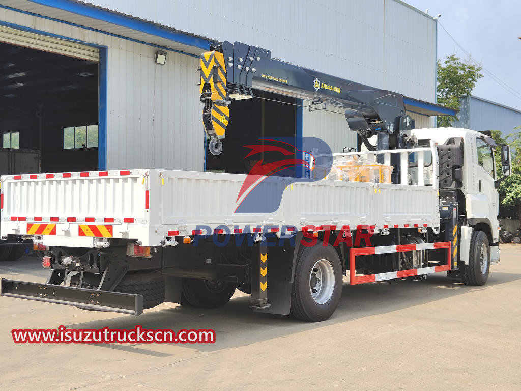 8TON 10TON Isuzu Straight Hydraulic Stiff Boom Crane for Sale