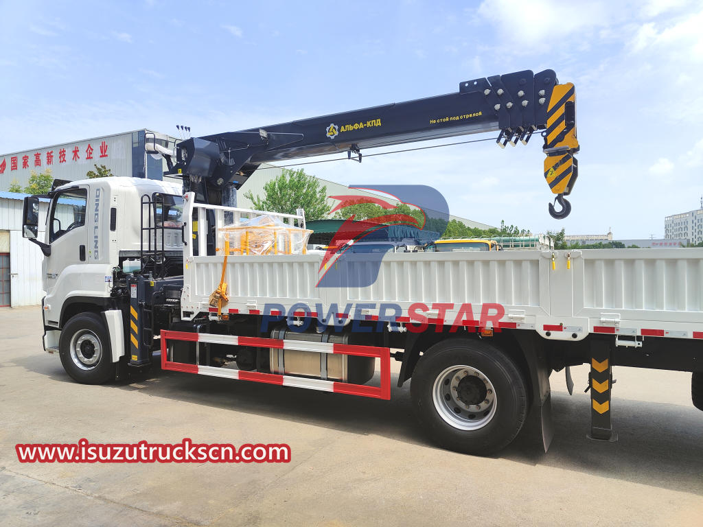 Isuzu giga 10 Ton Hydraulic Straight Arm Stiff Boom Tow Truck Crane