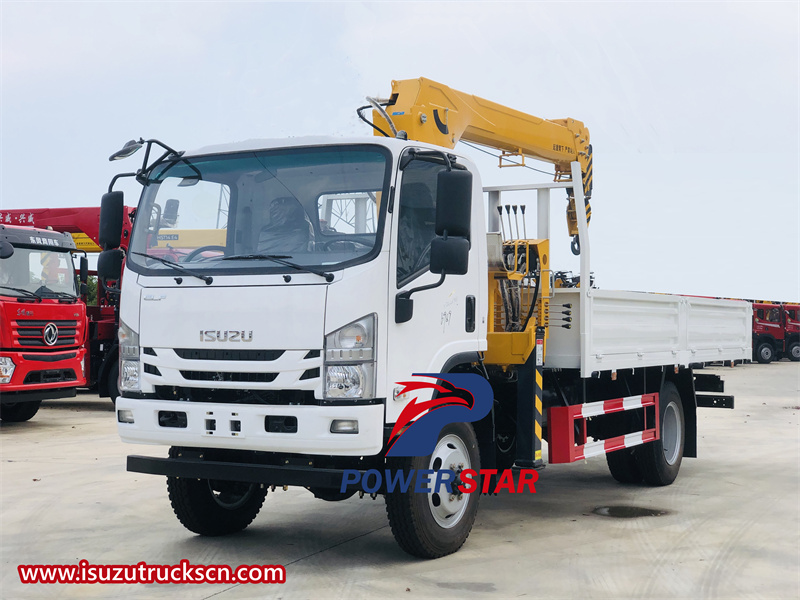 Isuzu NPR 4X4 Self loader Truck with boom crane