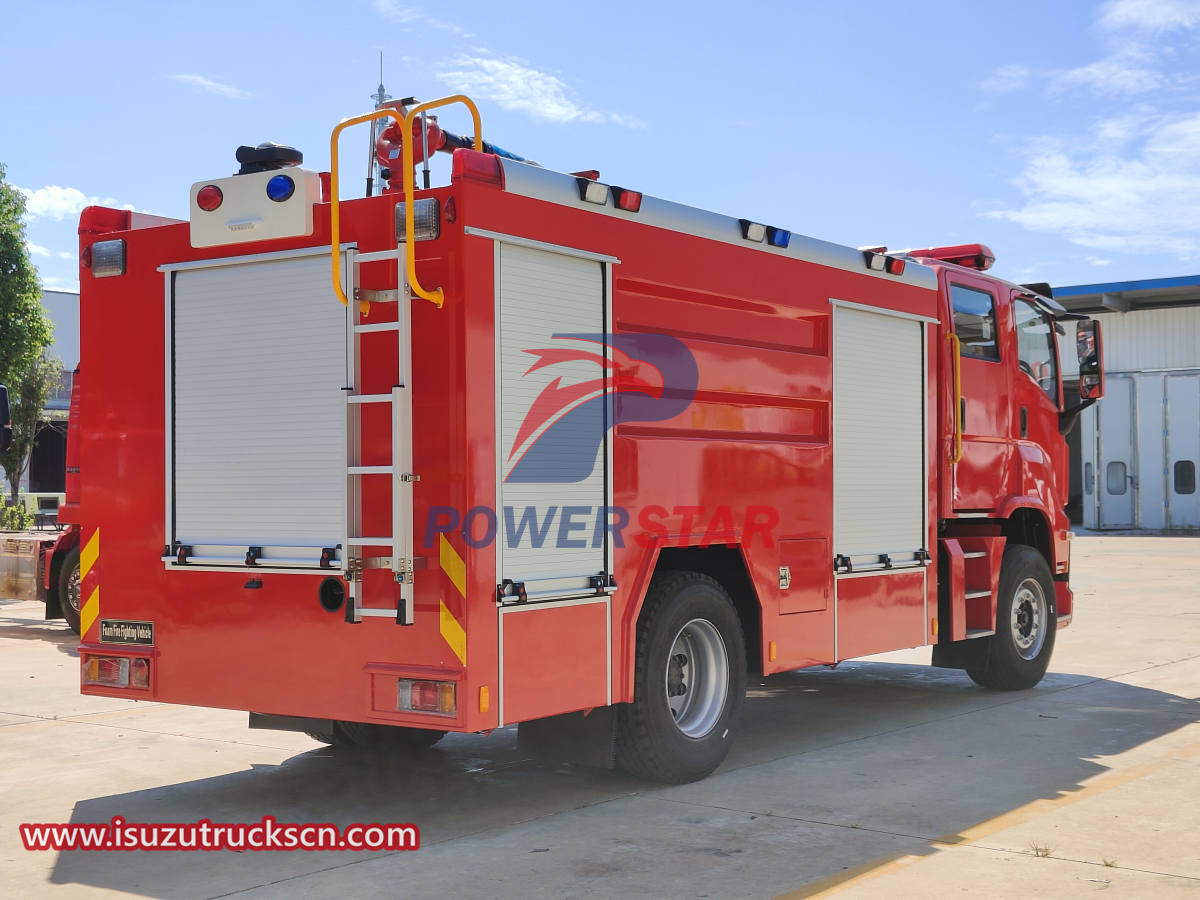 Ethiopia police station 3 units Isuzu Giga Rescue Fire Engine