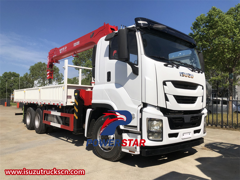 Isuzu 10 wheeler truck with 8 T telescopic crane