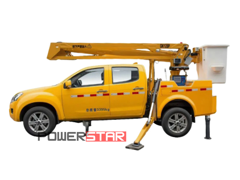  Isuzu 4x4 pick-up with aerial platform