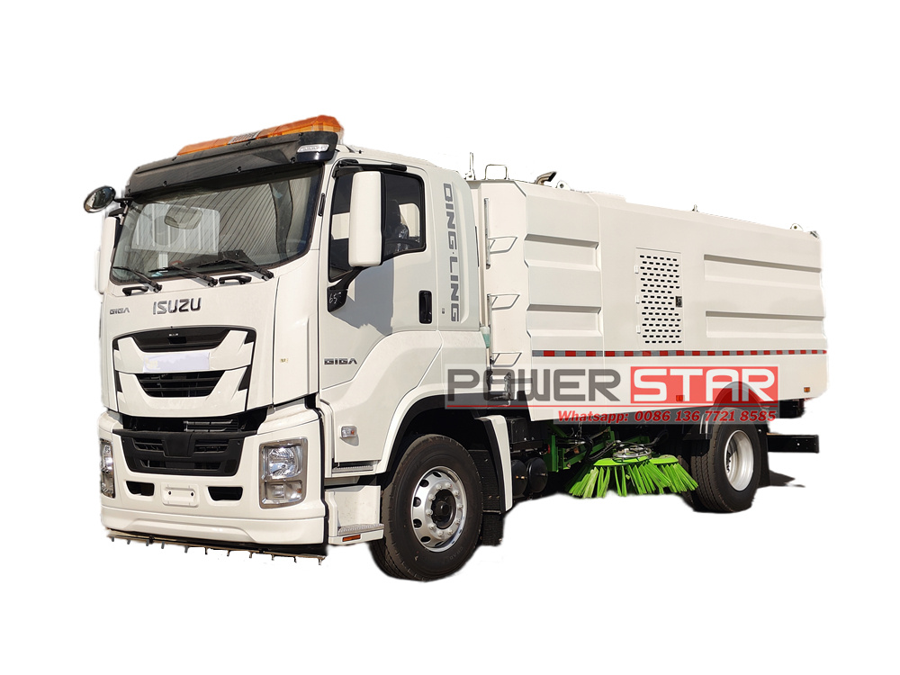 Isuzu giga brush street sweeper truck