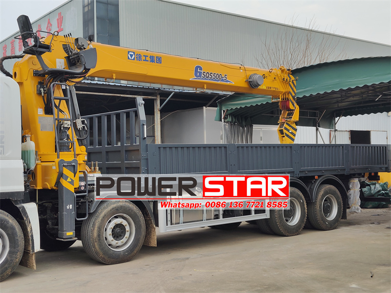 ISUZU GIGA truck mounted boom crane and dropside cargo
