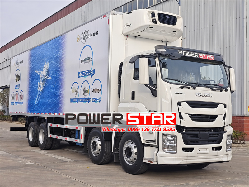 Isuzu 8x4 refrigerated reefer box truck