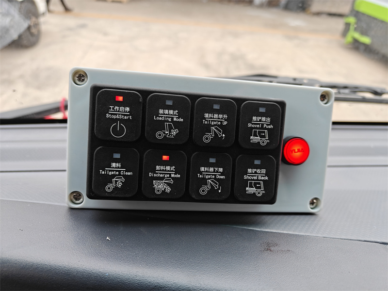 Electric control box in the cab