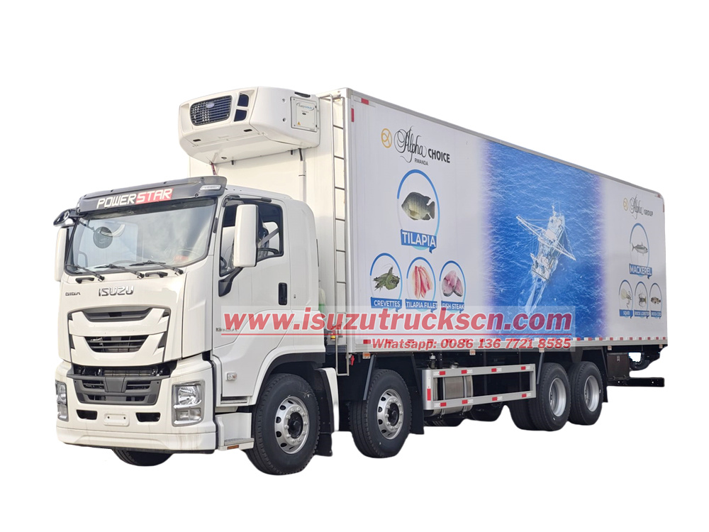 Isuzu 8x4 refrigerated reefer box truck