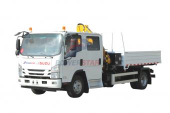 isuzu npr Chassis Crane Truck with Dump truck