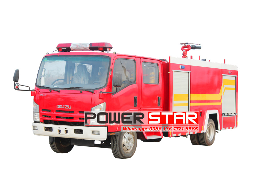 Isuzu 700P ELF 5000 liters foam water fire truck manual