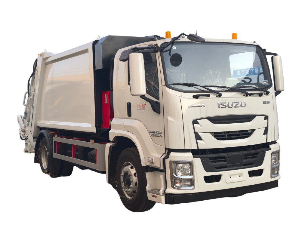 Ethiopia 4X Cabin Rear Loader Refuse Truck Giga Isuzu