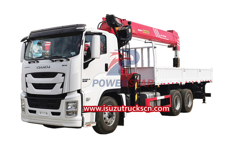 Philippines Isuzu Giga boom crane cargo truck application