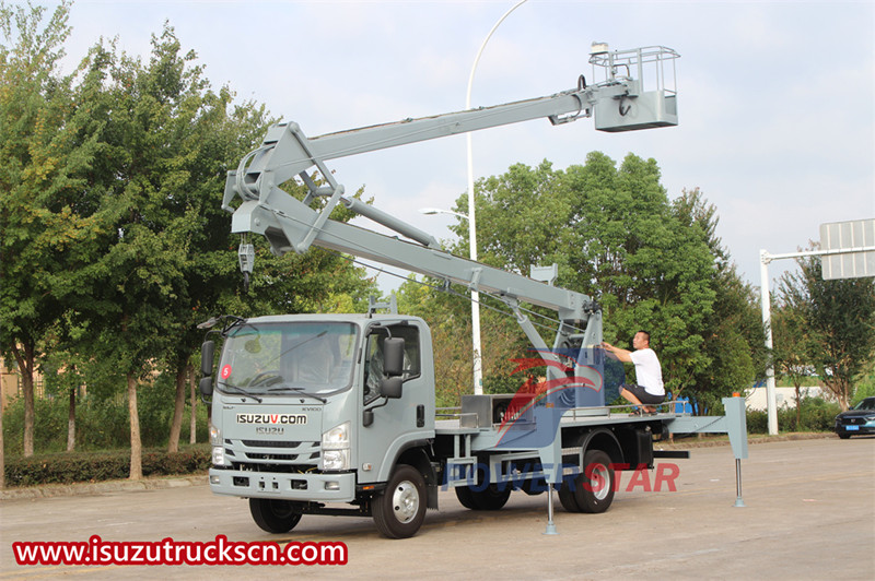 ISUZU 19m folding arm aerial platform trucks export Djbouti