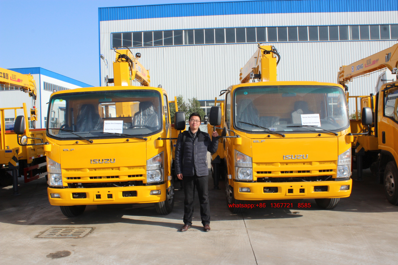 ISUZU ELF Truck with 6.3ton crane for Africa