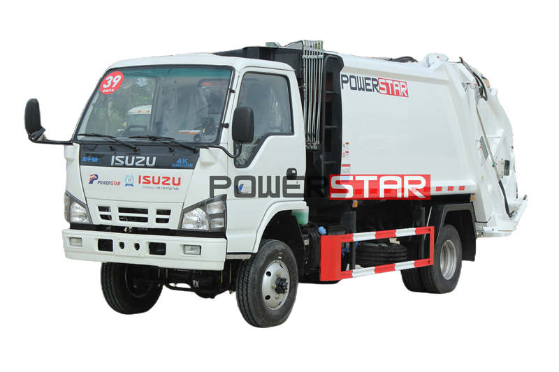 What is the main components of isuzu 4x4 off road garbage compactor truck