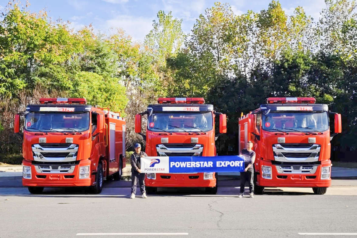 Ethiopia goverment purchase 3 units Isuzu Giga Rescue Fire engien truck