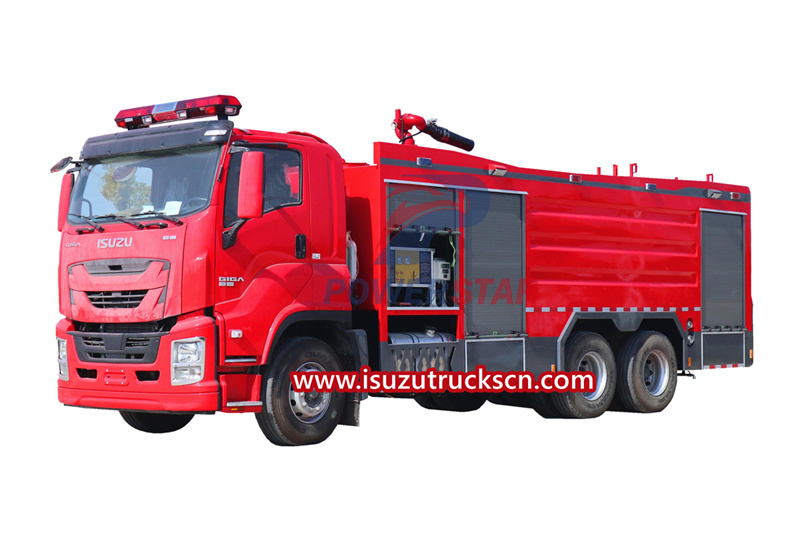 Philippines ISUZU Giga Foam Tender Industrial Fire Fighting Truck with 6 Firefighters