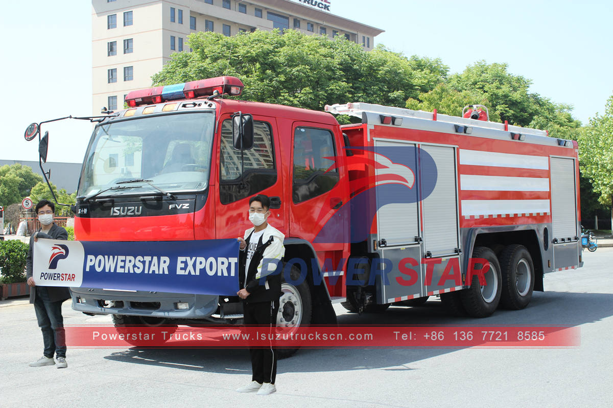 Customized ISUZU FVZ fire fighting truck for Philippines