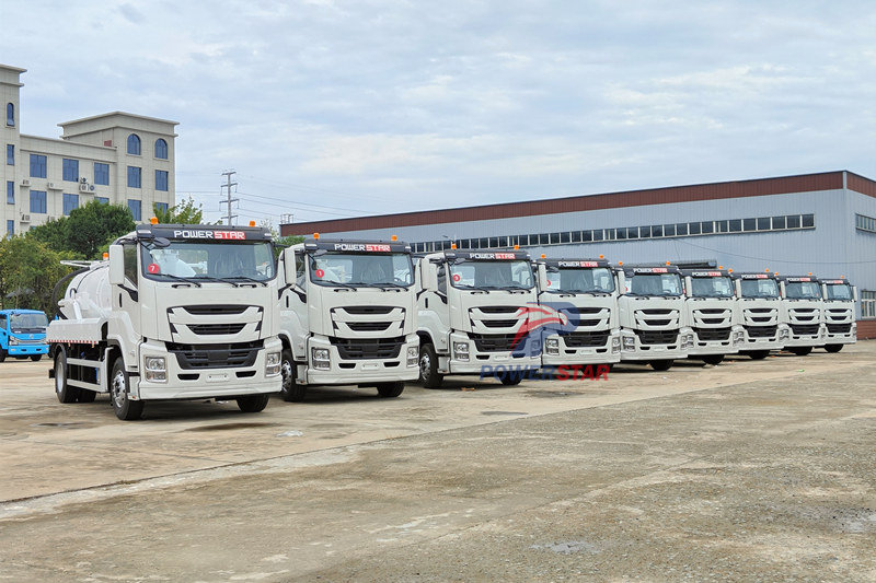 10 units Isuzu GIGA 6UZ1 380HP vacuum tank trucks are export to moldova