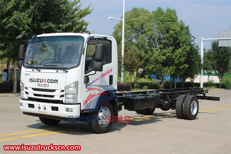 ISUZU NPR ELF cargo truck chassis working video