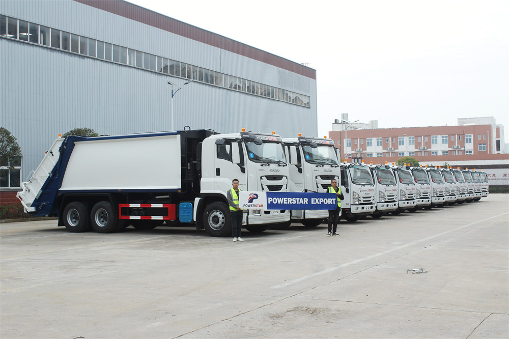 Philippines customer order 12 units Isuzu Giga NPR Waste Compactor Trucks
