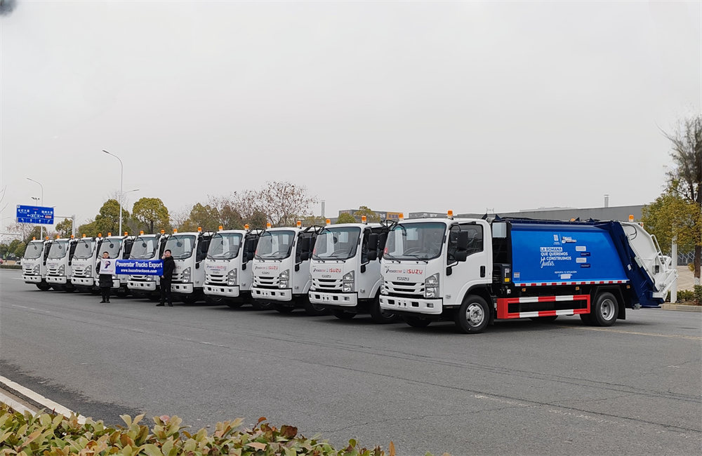 Latin america place order of 10 units Isuzu ELF garbage rear loaders