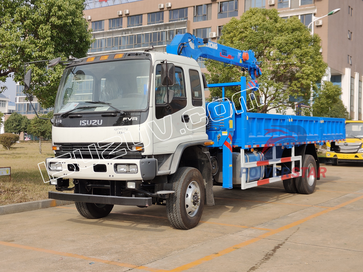  Isuzu FVR off road all wheel drive truck-mounted cranes in Africa