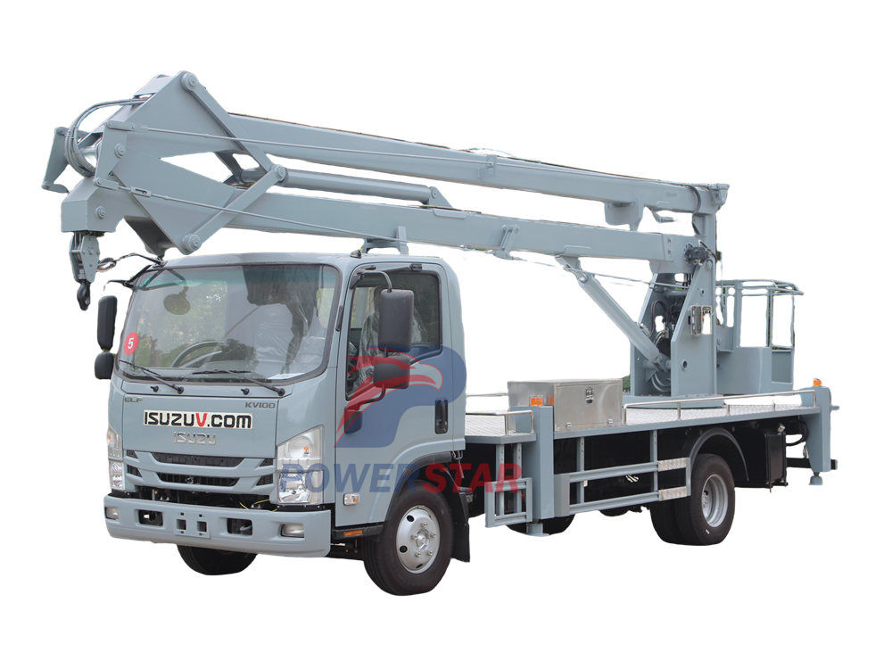 ISUZU ELF KV100 120HP folding aerial platform truck